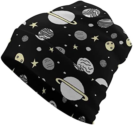 LNGLANYUQING Soft Sleep Cap Lightweight Running Beanie Cap 3D Print Planet Space Skullcap Cozy Chemo Hat for Men 's Women' s