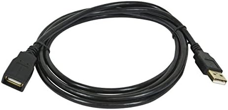 Monoprice 15-крак кабел USB 2.0 A Male to A Female Extension 28/24AWG (позлатен) (105435), черен