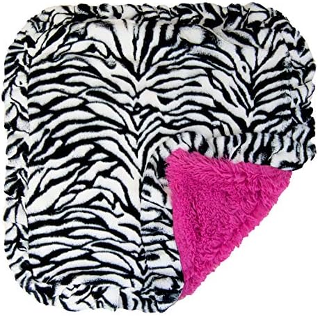 Bessie and Barnie Zebra/Lollipop Luxury Shag Ultra Plush Faux Fur домашен Любимец, Куче, Котка, Куче Super Soft Reversible Blanket (различни размери)