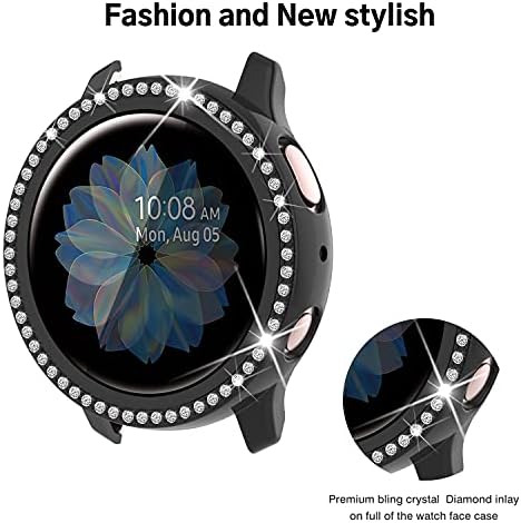 AISIBY Protector Case е Съвместим с Samsung Active 2 40mm Watch Screen Protector 40mm,Women Момиче Crystal