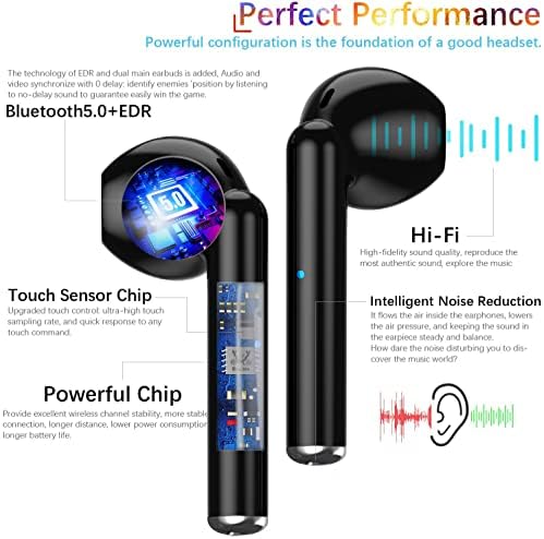 Безжични Слушалки Bluetooth 5,0 Слушалки с 30-часов Цикъл на Възпроизвеждане Вграден Микрофон IPX6 Водоустойчиви Слушалки с Зарядно Калъф за Air Рецептори in-Ear Ear Рецептори С?