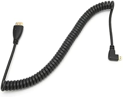 Shanrya Coiled Spring Converter Cord, 1.5 m Compatible Transfer Кабел Portable Driver Free for Computer for Phone