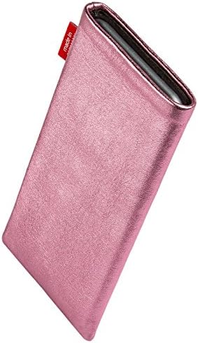 fitBAG Groove Pink Custom Tailored Sleeve for Xiaomi Mi9 SE/Mi 9 SE | Made in Germany | Fine Nappa Leather Pouch Case Cover with Microfibre Подплата for Display Cleaning