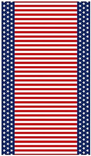 Amscan Stars and Stripe Flannel-Backed Patriotic 4th of July Party Table Cover Множество Прибори, Винил,