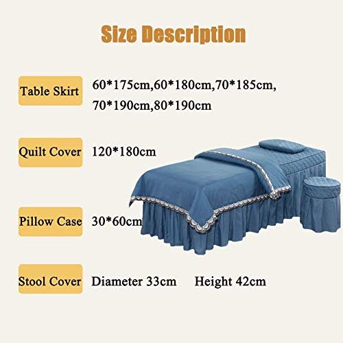ZHUAN Massage Table Sheet Sets with Face Rest Hole Massage Table Skirt Spa Bed Cover Fitted Table Skirt for Beauty Salon Bed -a 70x190cm(28x75inch)