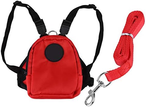 SALUTUY Пет Backpack, Удобна Моющаяся чанта за закуски за домашни любимци, с каишка за съхранение на малки предмети(червен, L)