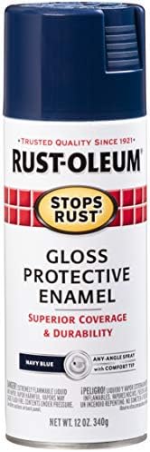 Rust-Crotonis 7723830 Stops Rust Spray Paint, 12 унции, Лъскав Тъмно син