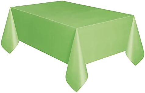 Еднократна Покривка Happy Birthday Party Plastic Избършете Clean Desk Cloth Decor Tablecover Доставки (Цвят : зелен, спецификация : 183 см по-137 см)