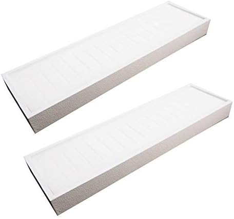 2 Qty Deluxe Ethereal White 16 Slot Гривна Foam Insert with Angora-Бяла изкуствена кожа Display Tray - Витрина/за