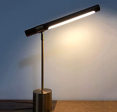 NICEAPR Настолна лампа Имитация на Дърво Модерен Минималистичен Led Лампа Детски Очи Проучване Спалня Нощни