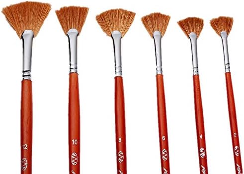 YADSHENG Paint Brushes Set Фен Brush Artist Paint Brush 6pcs for Acrylic Watercolor маслени Бои Gouache Живопис Paintbrush Sets (Color, Size : 6 pcs)