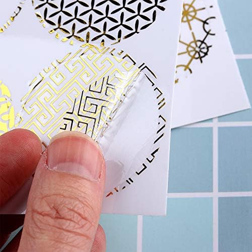 30 Листа Декоративен Златен Кръг Плик Печати Етикети Универсални Самозалепващи Уплътнителни Стикери, Подаръчни