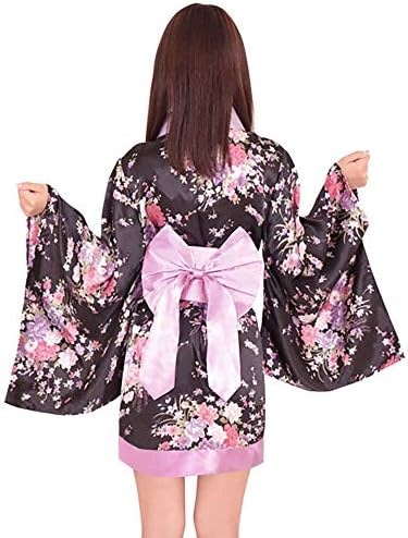 HongH Женствена Рокля кимоно с принтом Павлина Японското Кратко Лолита Юката Костюм на Гейша Униформи Хелоуин