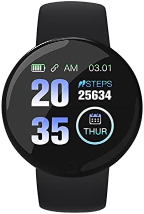 MatureGirl D18S 1.44 Инчов Smart Watch Sleep Monitoring Fitness Tracker - Водоустойчив - Гривна, Подарък за мъже и жени (черен)