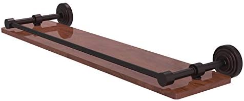 Allied Brass WP-1-22-GAL-IRW Waverly Place Collection 22 Inch Solid IPE Ironwood Gallery Rail Дървена Полк,