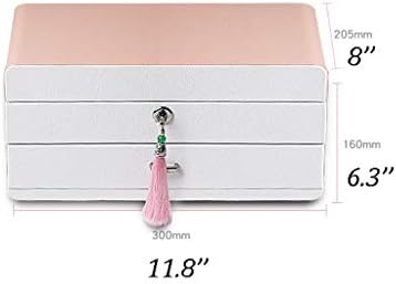 QWp Jewelry Box Jewelry Box Portable Women Display Travel Storage Gift Box Portable Storage Organizer Gift
