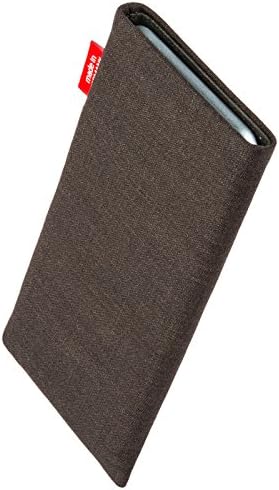 fitBAG Jive Brown Custom Tailored Sleeve for vivo X60t Pro+ | Произведено в Германия | Fine Suit Fabric Pouch case Cover with Microfibre Подплата for Display Cleaning