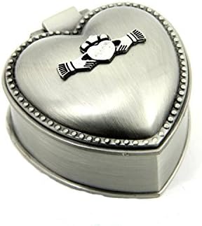 Mullingar Пютър Ирландски Подарък за Жени в Ковчег За Бижута Claddagh Сърцето Дизайн 2 1/4 Инч 1 1/4 Инча Пютър Произведено в Ирландия