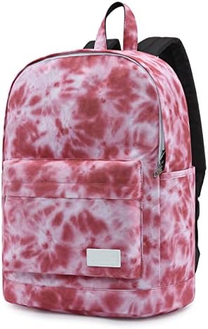 HotStyle 936Plus Вратовръзка Боядисват Print Backpack Fashion Bookbag Daypack, Червен