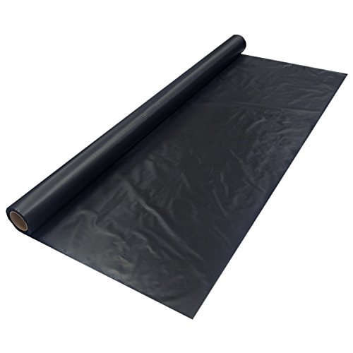 Party Essentials 1403BK Banquet Roll Plastic Tablecover, 300' Length x 40 Width, Черен