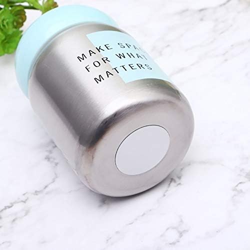 YOUWEN Cups Great Mini Letter Vacuum Flask Stainless Steel Drink Water Bottle Mug Чаша, Капацитет:500 мл(черен)