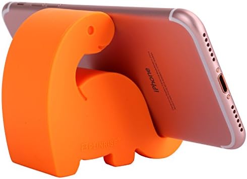 Plinrise Animal Desk Phone Stand, Актуализация на Динозавър Силикон Притежателя Офис Телефон, Творчески Телефон Tablet Stand Mounts, Размер:1.3 X 3.0 X 2.7 (в оранжево)