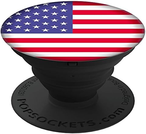 PopSockets: Сгъване за улавяне и поставка за мобилни телефони и таблети - Американски флаг