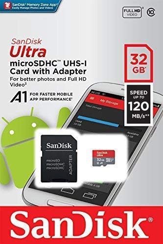 Ultra 32GB microSDHC Работи за ARCHOS 50 Графит Plus Проверени SanFlash и Пясък (A1/C10/U1/8k/120MBs)