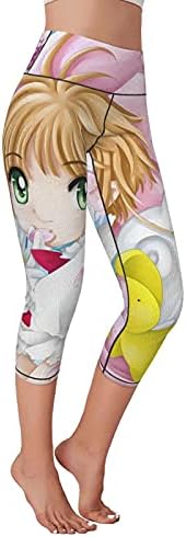 TanJiafc Cardcaptor Sakura Yoga Pants Аниме Print Sports Fitness Pants Cropped Момиче Leggings