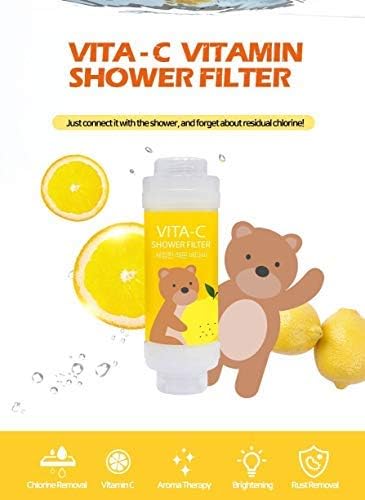 Vita-C Vitamin Shower Filter - 99.9% Филтриране/Премахване на хлор / Ароматерапия (грейпфрут)