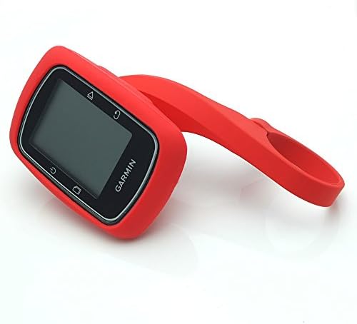 Велосипеден Волан Предни Червен Скоба за стена + Гумен Защитен Червен Калъф за GPS Garmin Edge 500 / Edge 200