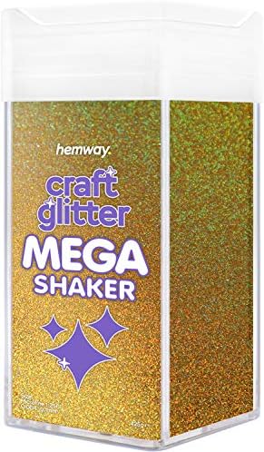 Hemway Glitter MEGA Занаятите Shaker 410 грам / 14.5 oz Polyester Powder Decoration Resin Tumblers Живопис