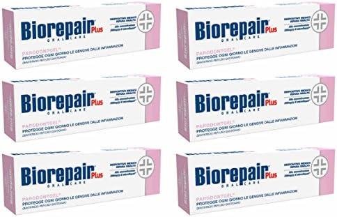 Biorepair Parodontgel® Ежедневно паста за зъби - 2,54 течни унции (75 мл) Тръби (опаковка от 6) [ Италиански