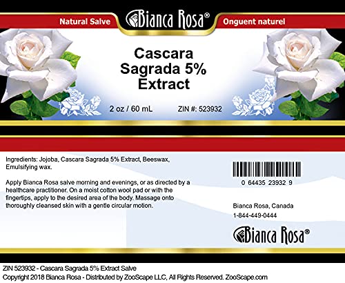 Cascara Sagrada 5% Extract Salve (2 унции ZIN: 523932) - 2 опаковки