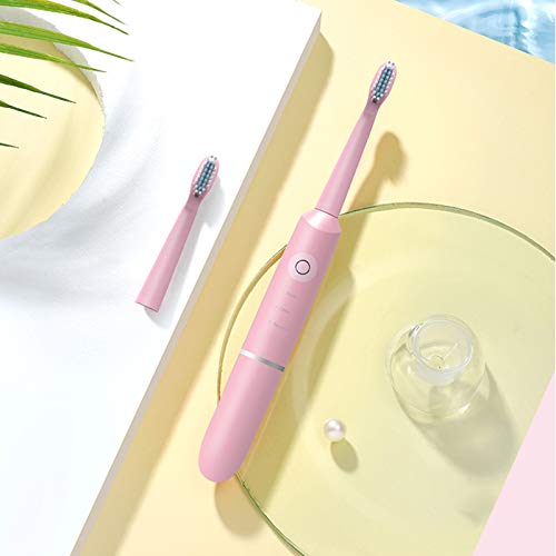 Звукова четка за Зъби 3Gear Adjustment Intelligent Timing Sonic Waterproof Electric Toothbrush Scientific Brushing ABS+PP за премахване на петна и избелване(розов)