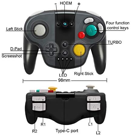 ZOMTOP Безжичен Про Гейминг Контролер за Конзолата Nintendo Switch Безжичен Геймпад Контролер Джойстик за