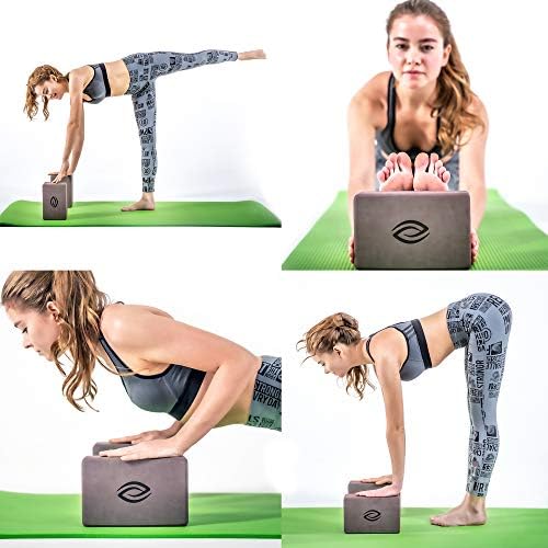 SAMYOGA Yoga Block, High Density EVA Foam Light Weight Yoga Brick и Нова удобна форма с не-хлъзгава повърхност