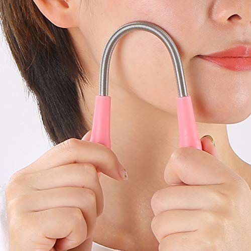 Dr. Нокти Лицето Hair Remover for Women,3Pcs Hair Remover Spring Threading Tool (Пинк)