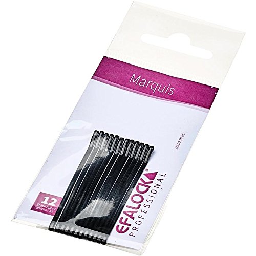 Щипки за коса Efalock Marquis 5 см Черна опаковка от 6 (6 x 12 теми)