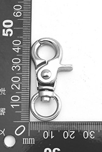 Fenggtonqii Сребро 0,4 Вътрешен Диаметър Овална Пръстен Клещи Обтегач Омар С Въртящи се на мига Куки Пакет