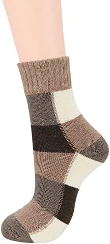 Мъжки Топли Вълнени Чорапи-Меки Удобни Чорапи за Есента Зимни Спортни Чорапи Кашмир Спортни Чорапи на Екипажа