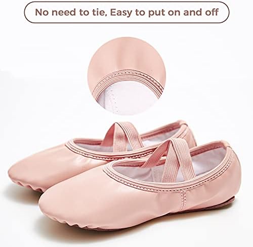 Stelle Girls Dance Ballet Shoes for Toddler/Little Kid/Big Kid/Boy, Пълна Подметка Без Вратовръзка, туфли