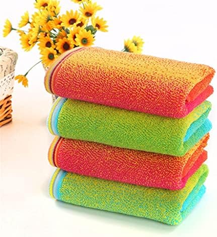 CHNOOI Rainbow Solid Color Soft Face Towel Cotton for Adults Деца Sports Yoge Hand Bath Beach Home (Цвят