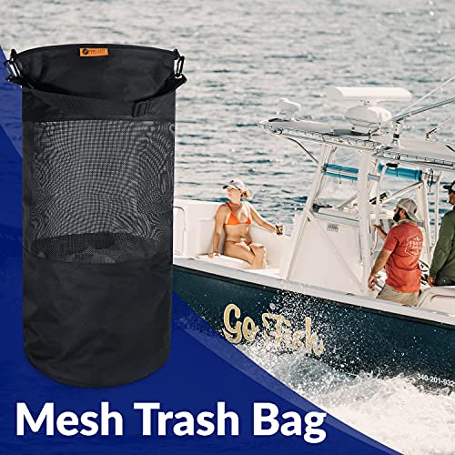 Port City Creations Boat Trash Bag - Преносим външен мрежест чувал за боклук за вашата лодка, каяк или кемпера...