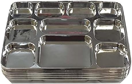 За еднократна употреба пластмасови чинии 10 отделения Тали - Silver (1000 опаковки)