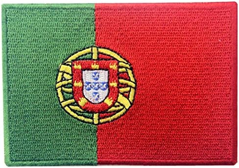 Флаг На Португалия Бродирана Емблема На Португалското Желязо За Шиене На Национално Пластира