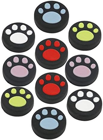 10 x Силиконови Шапки Джойстик за Nintend Switch NS Thumb Grip Stick Cap Cover Skin Cat Dog Paw (5 цвята)