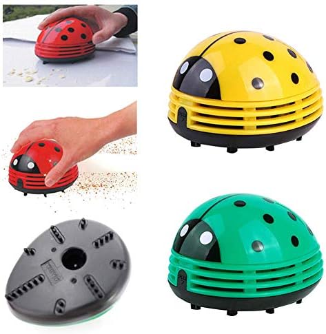 Mini Ladybug Desktop Vacuum Cleaner Dust Collector Home Office Cleaning Tool - Жълт Очарователно качество