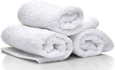 Utopia Towels Premium Пакет - 1 Памучен гъба бял цвят (12x12 инча), Опаковка от 24-кухненски кърпи с торба