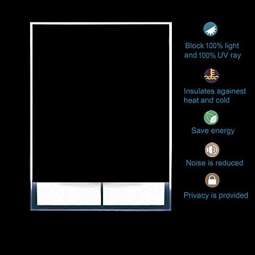 LETAU Blackout Window Shades Blinds, Printed UV Protection Roller Shades Blinds for Home, Door, Hotel, Restaurant